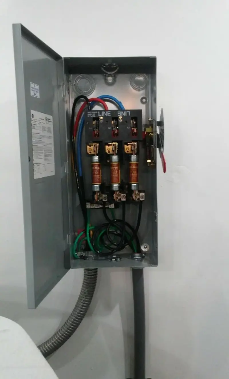 Three-phase disconnect switch installed for Electrical Wiring & Rewiring in Palmetto Estates