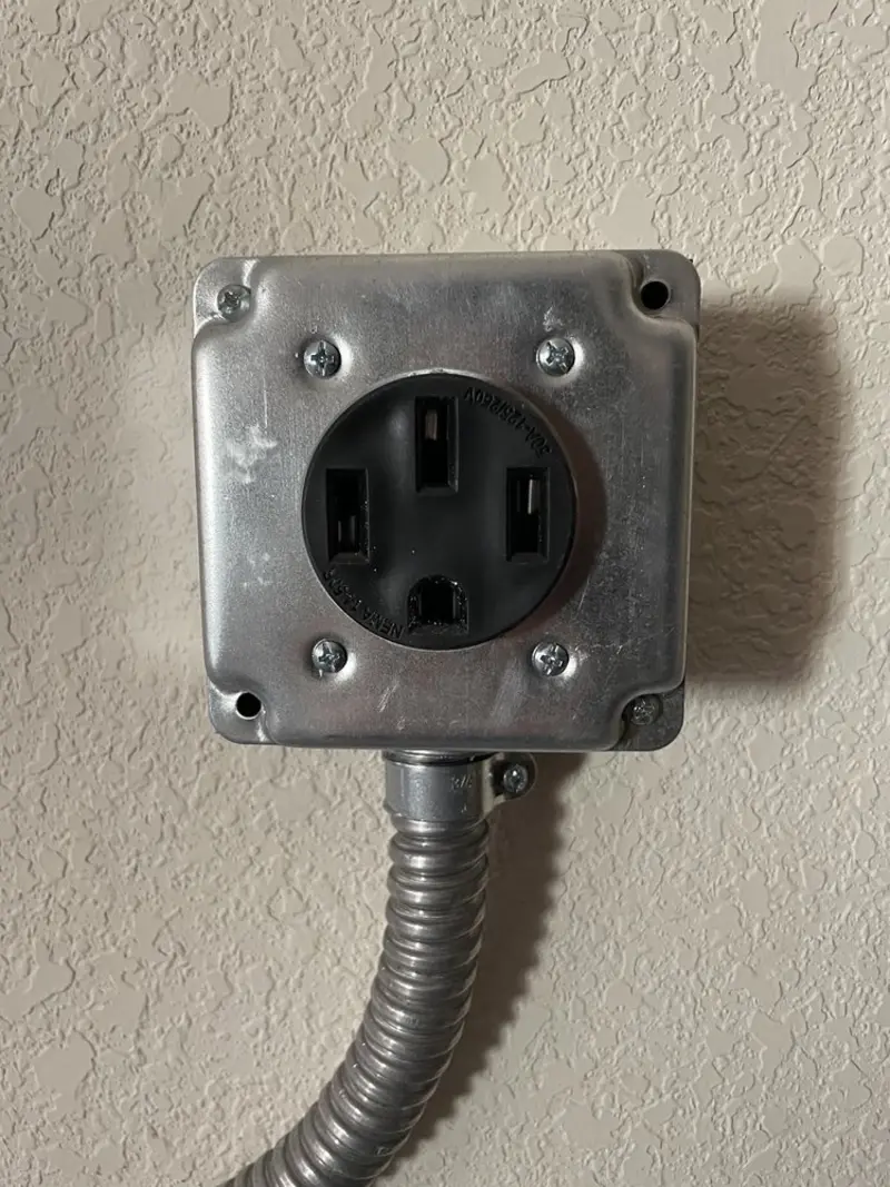 NEMA 14-50 outlet installed for Smart Home Electrical in Palmetto Estates